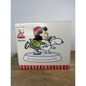 Hallmark Peanuts Figurine Lucy & Snoopy “Good Friends always find time for fun”
